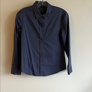 Theory Women's Navy Button Down Shirt
